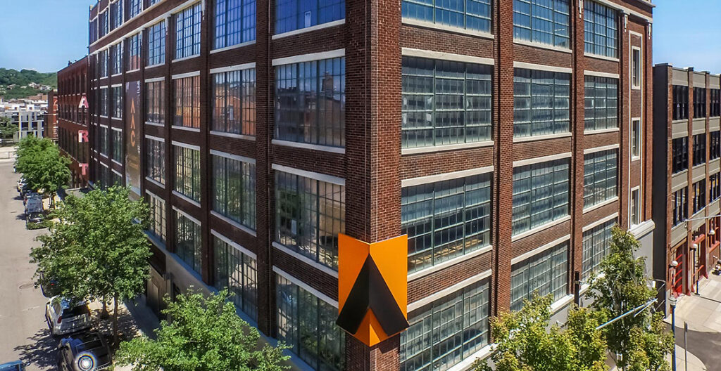 Aerial view of the Art Academy of Cincinnati building