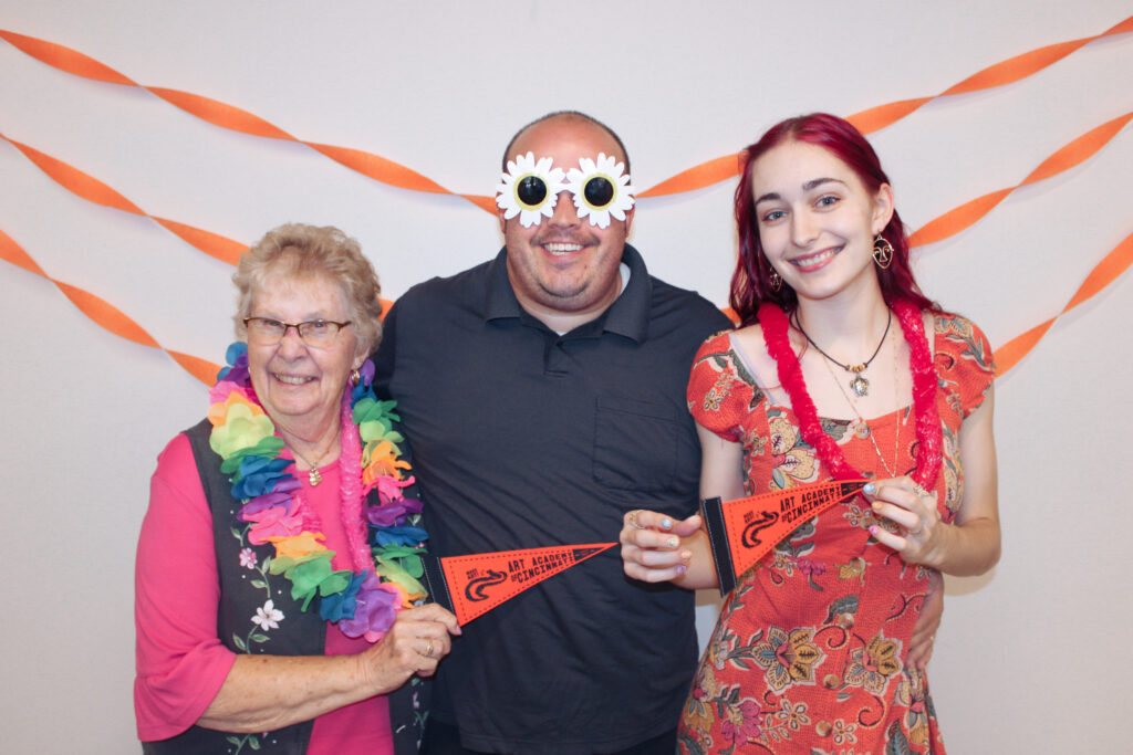 three people in silly outfits