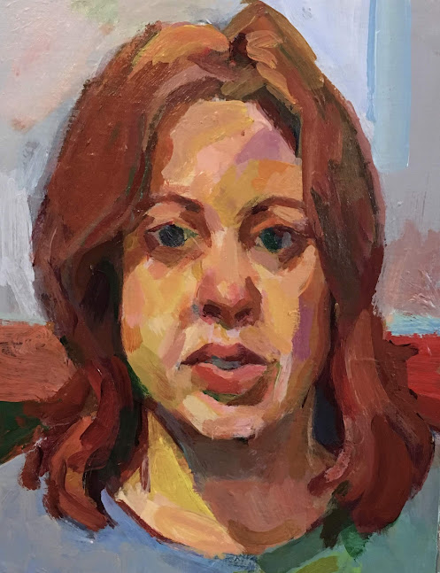 Artwork captions: Portrait of Emily Holtrop by Mike Agricola