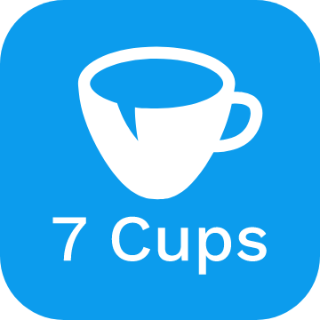 blue 7 cups app logo with white cup